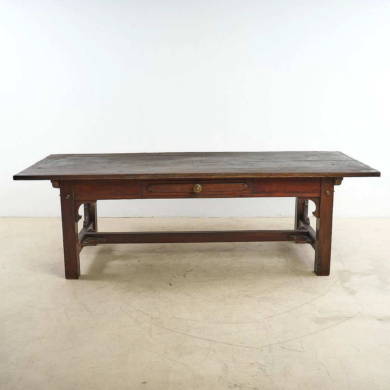 Walnut monk's table with drawer, 19th century 2