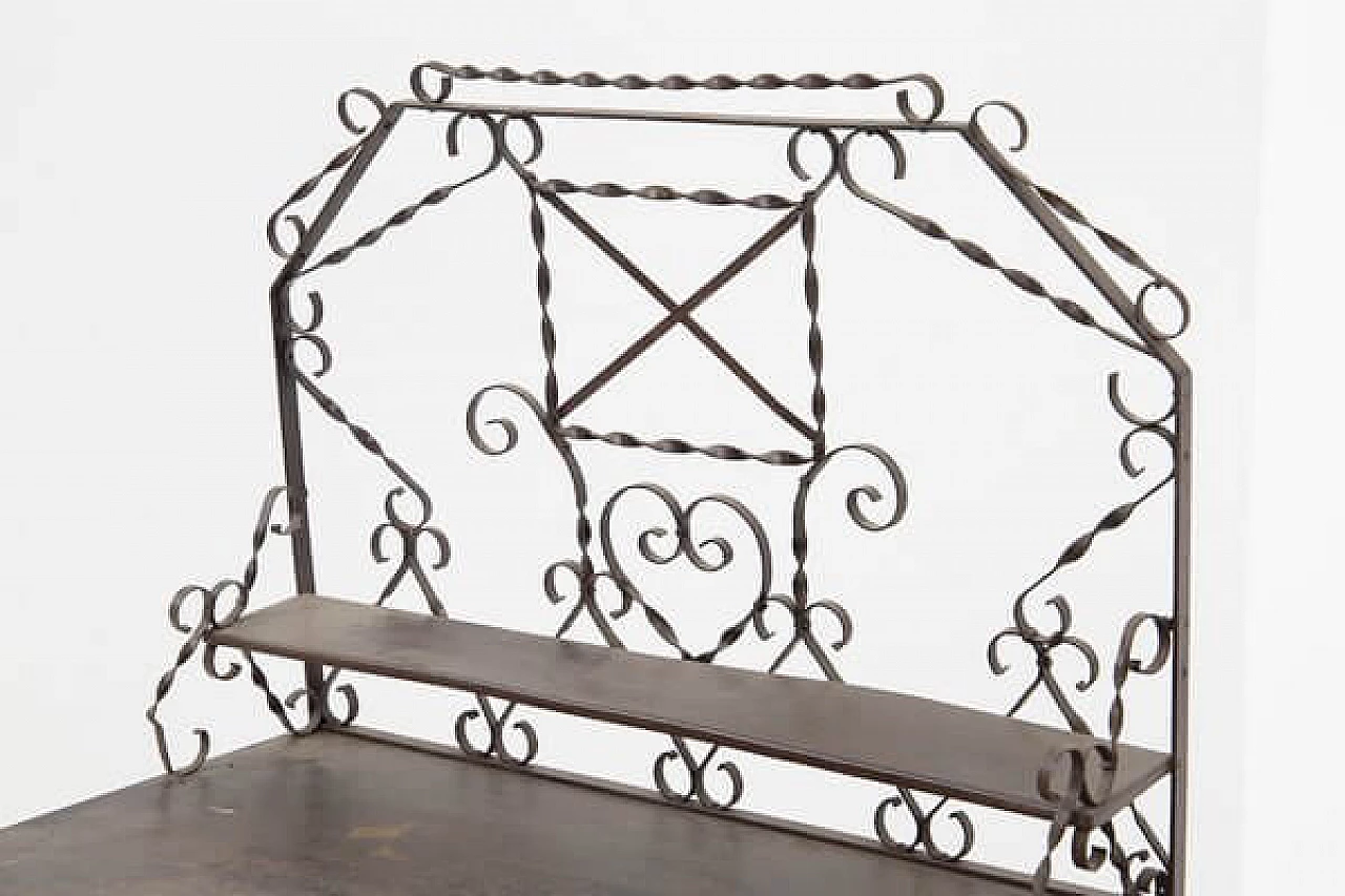 French forged wrought iron vanity, 1930s 4