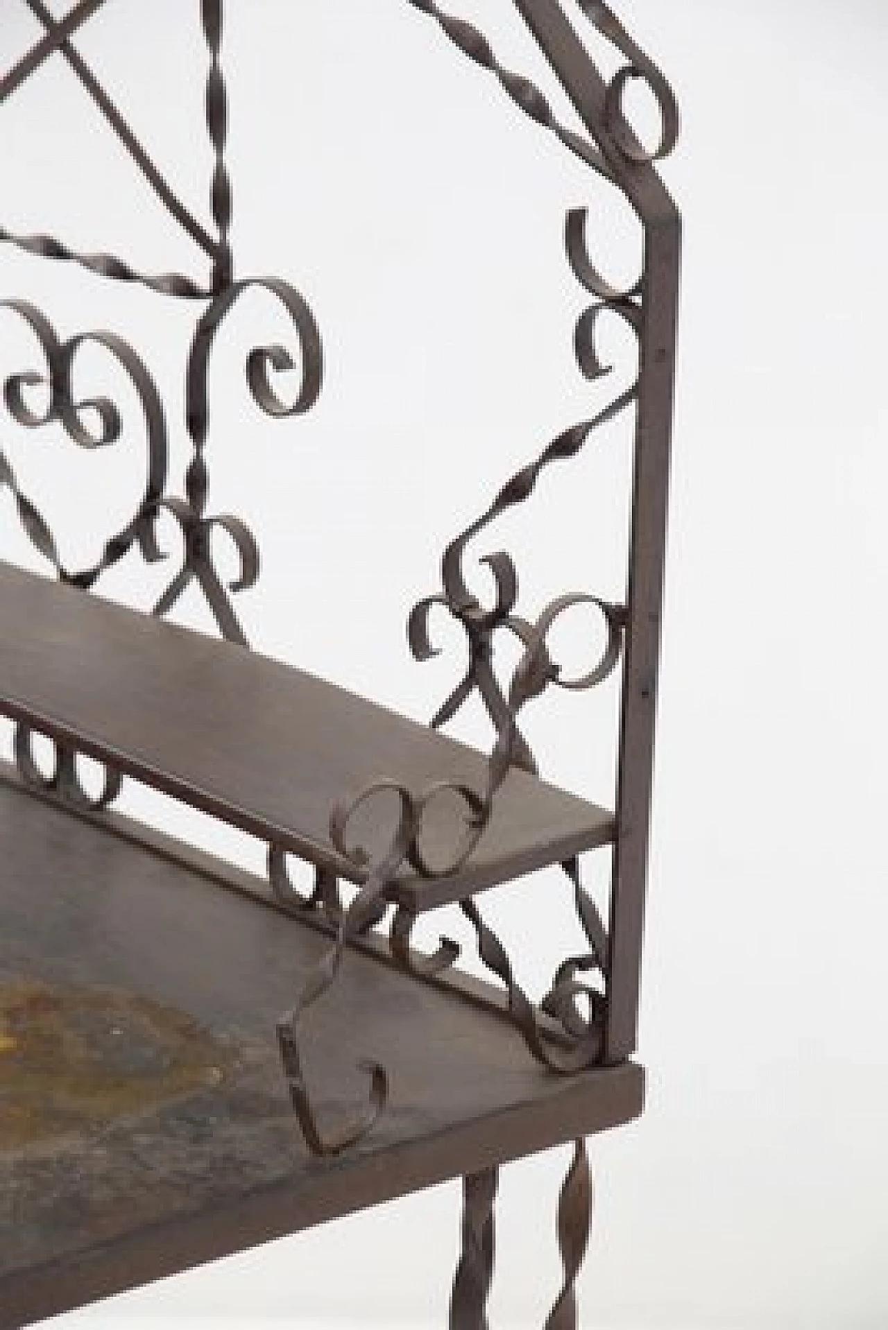 French forged wrought iron vanity, 1930s 5