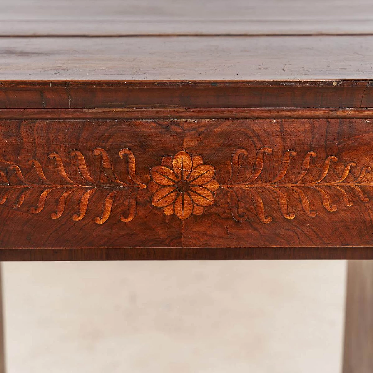Empire-style panelled and inlaid wooden center desk, 19th century 9