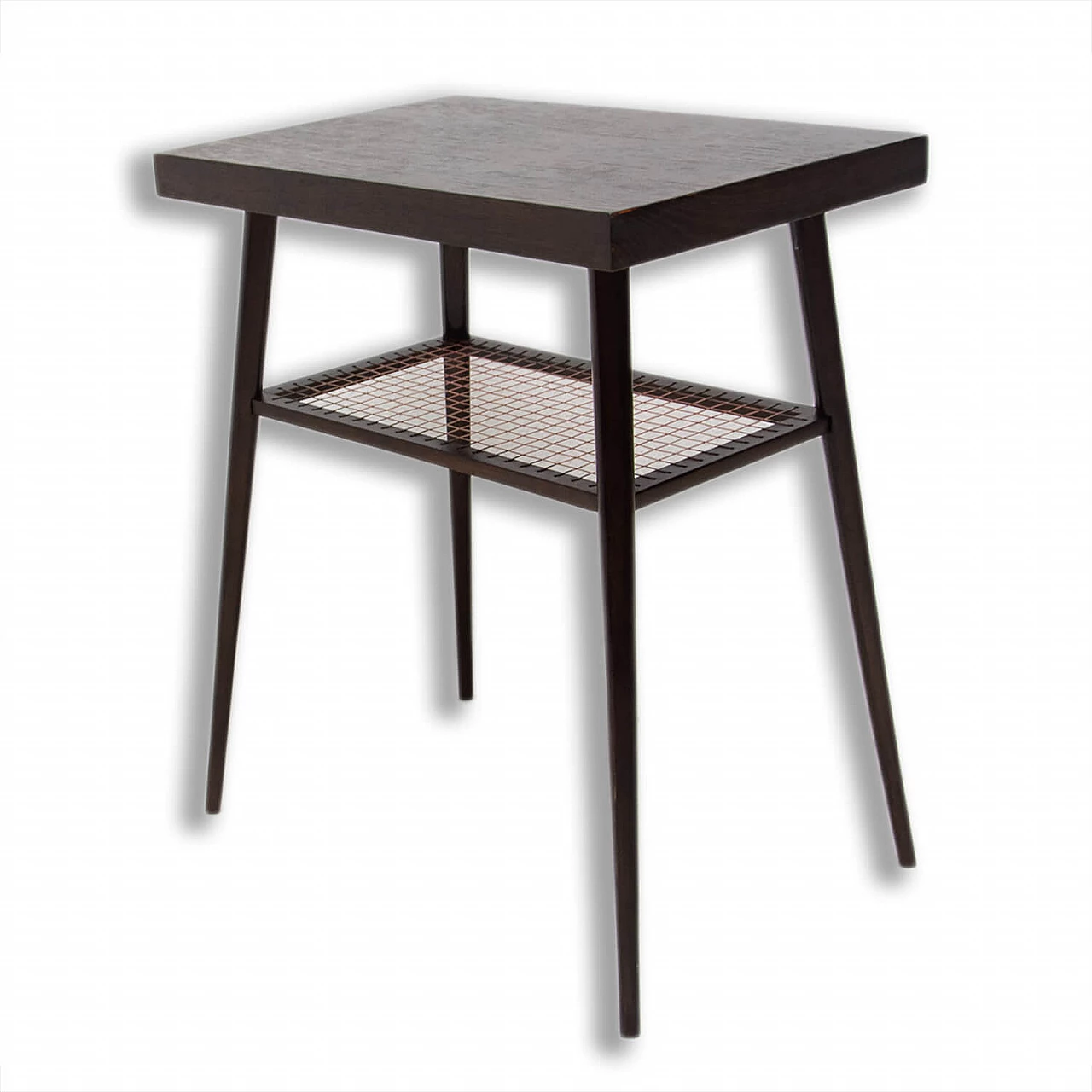 Dark oak table by Dřevopodnik Holešov, 1960s 1