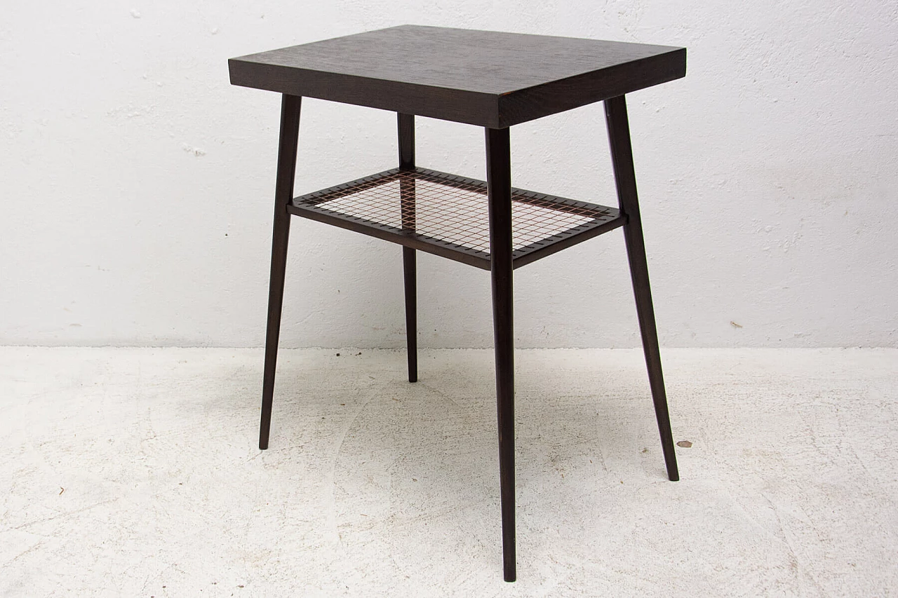 Dark oak table by Dřevopodnik Holešov, 1960s 2