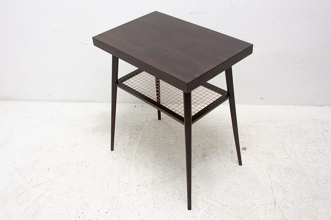 Dark oak table by Dřevopodnik Holešov, 1960s 3