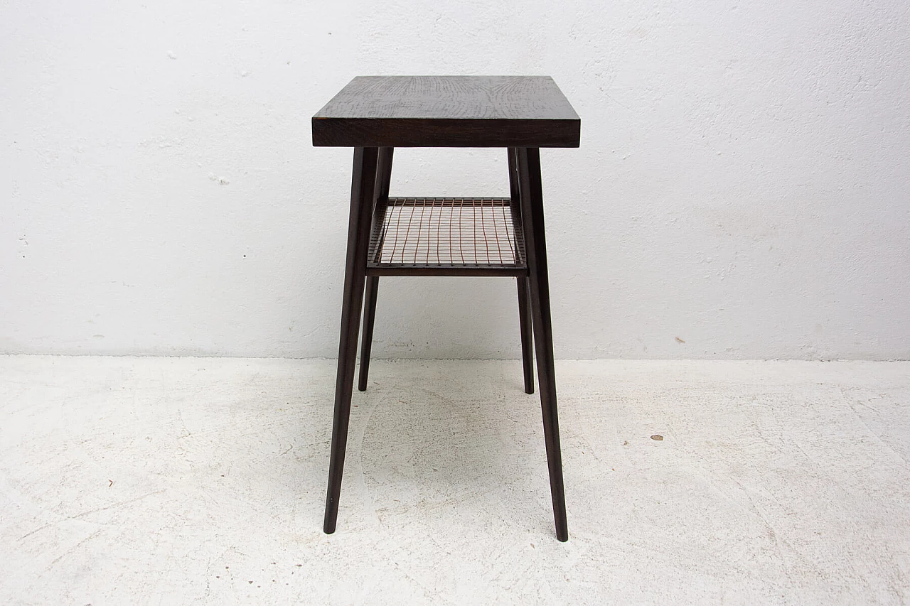 Dark oak table by Dřevopodnik Holešov, 1960s 4