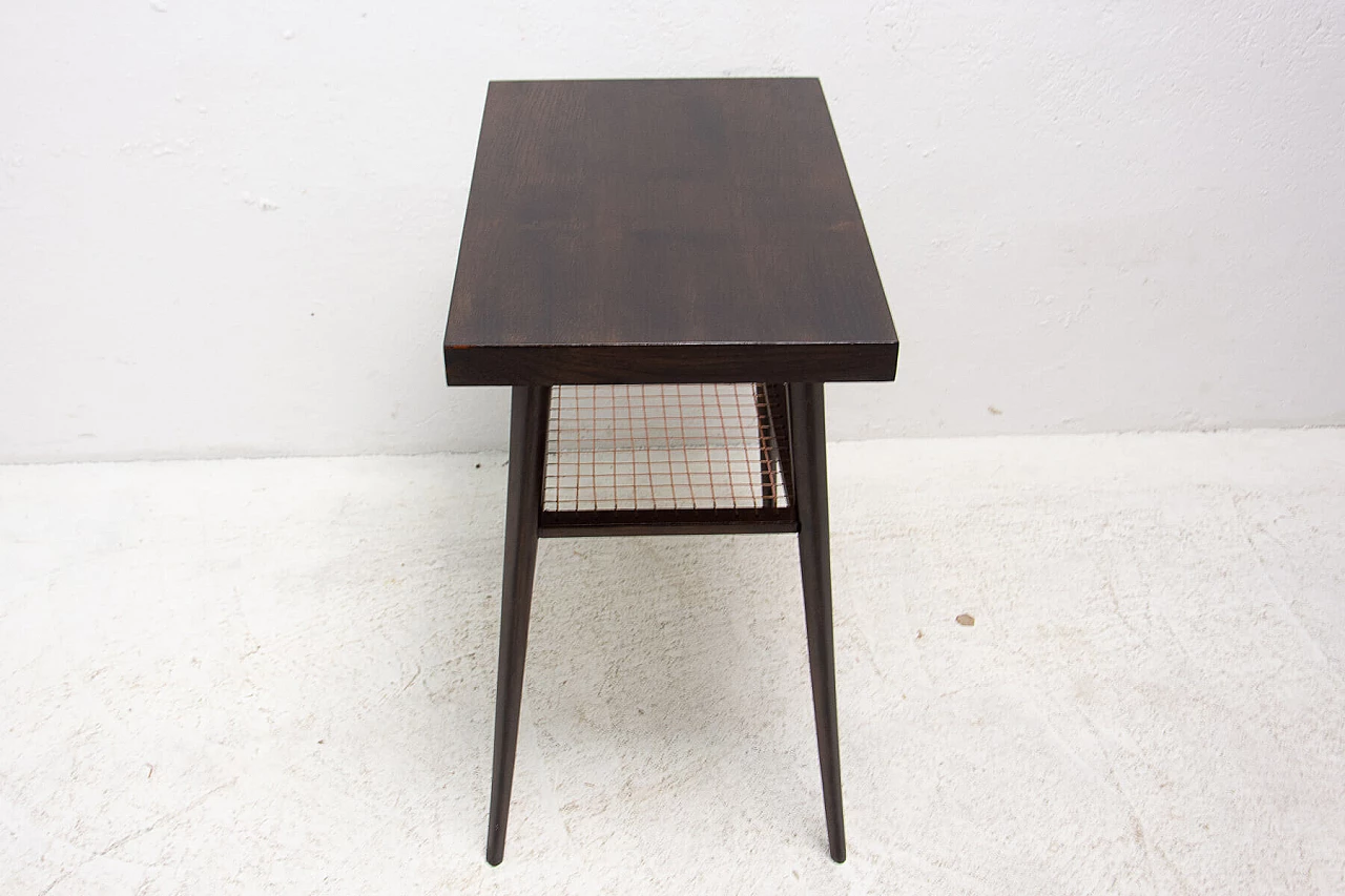 Dark oak table by Dřevopodnik Holešov, 1960s 5