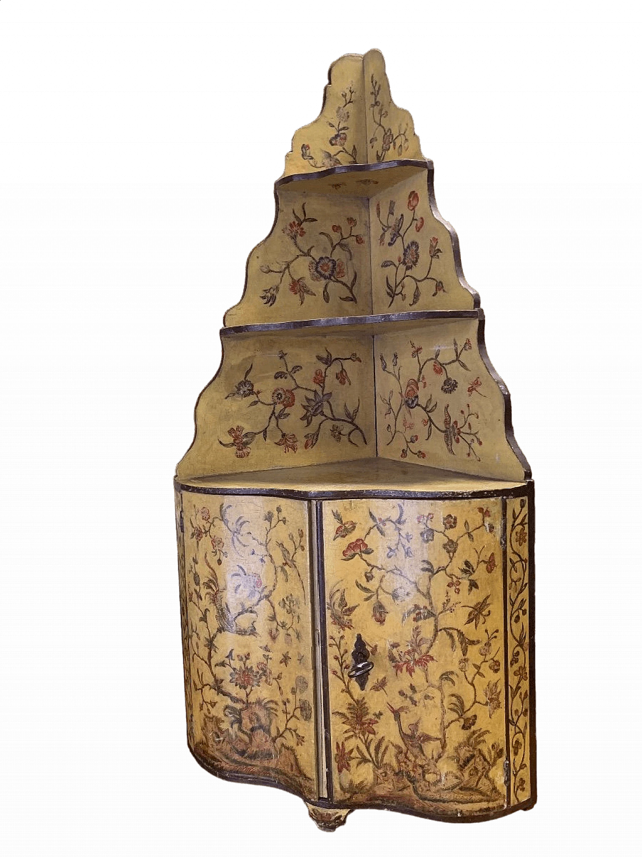 Chinoiserie-painted wooden corner cabinet, 18th century 13