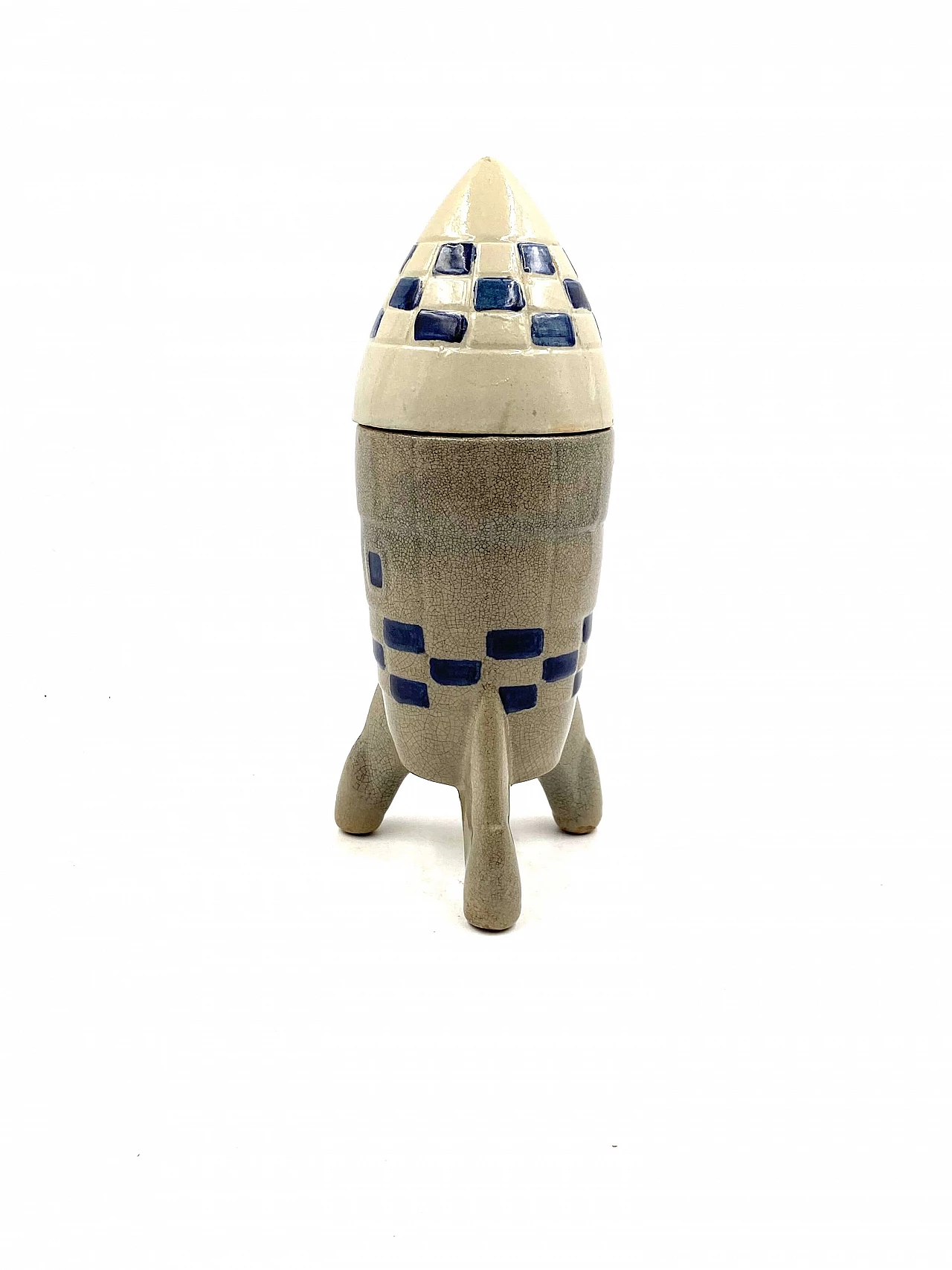 Rocket-shaped ceramic bottle, 1940s 1