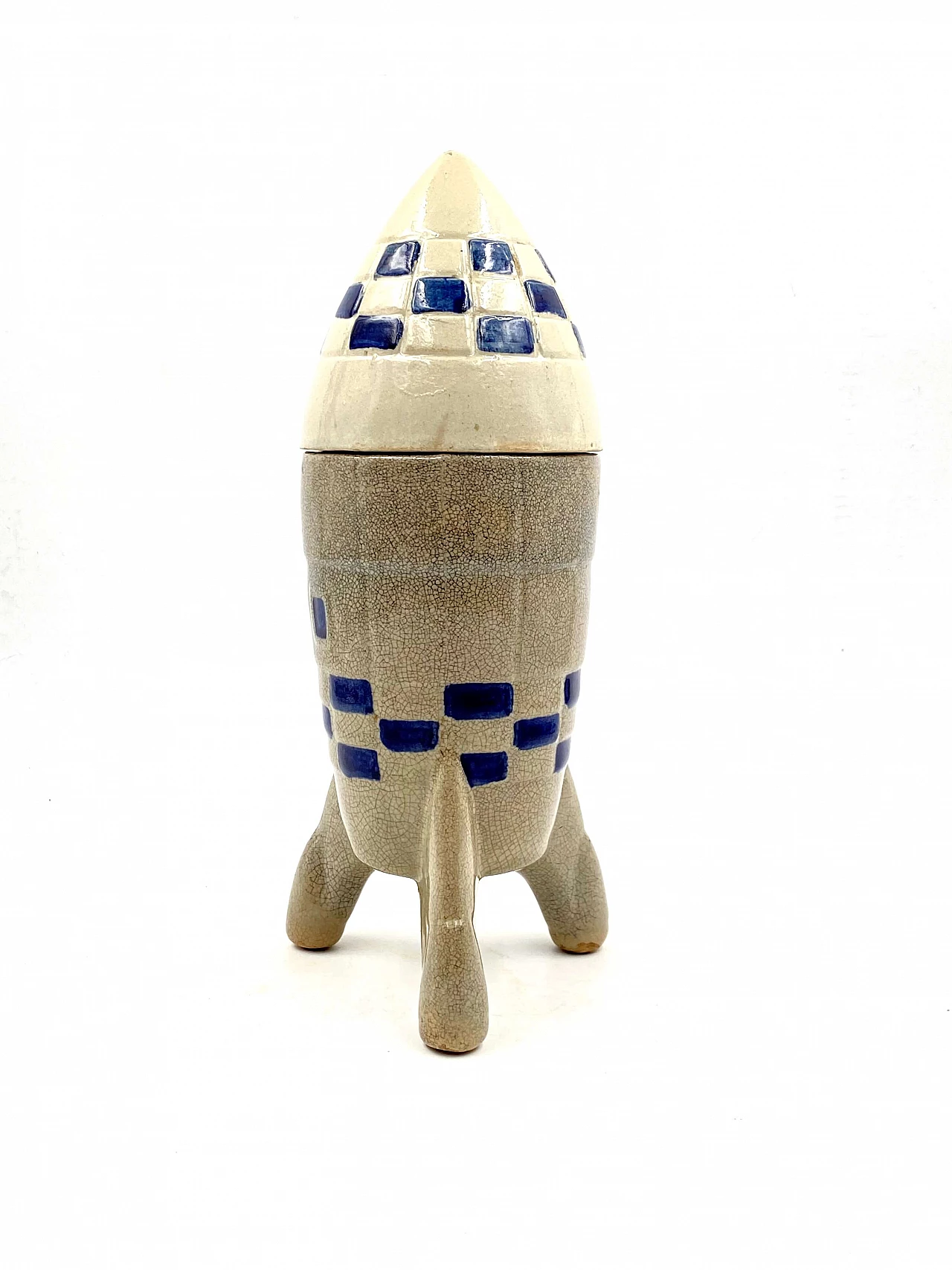 Rocket-shaped ceramic bottle, 1940s 6