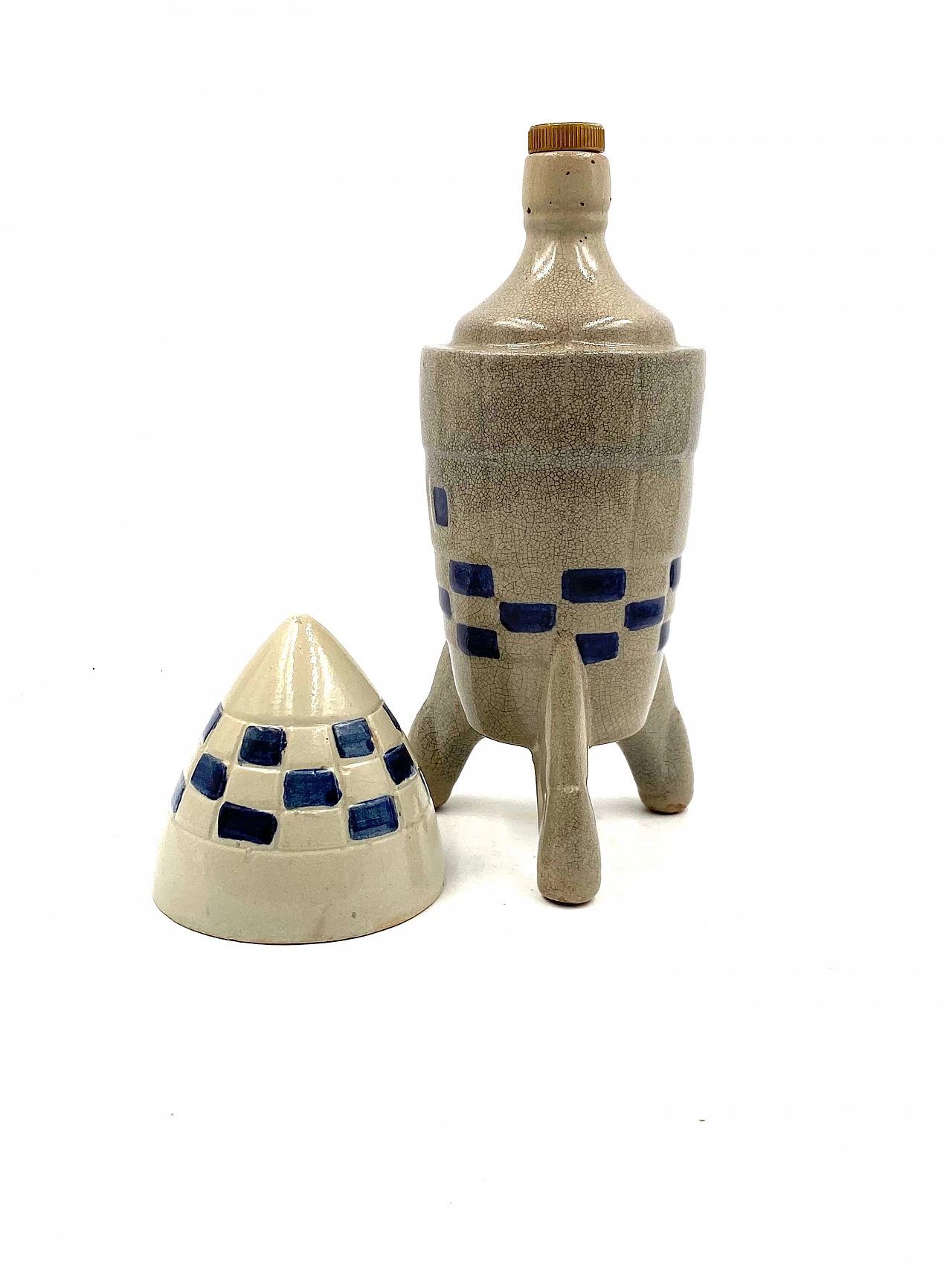 Rocket-shaped ceramic bottle, 1940s 10