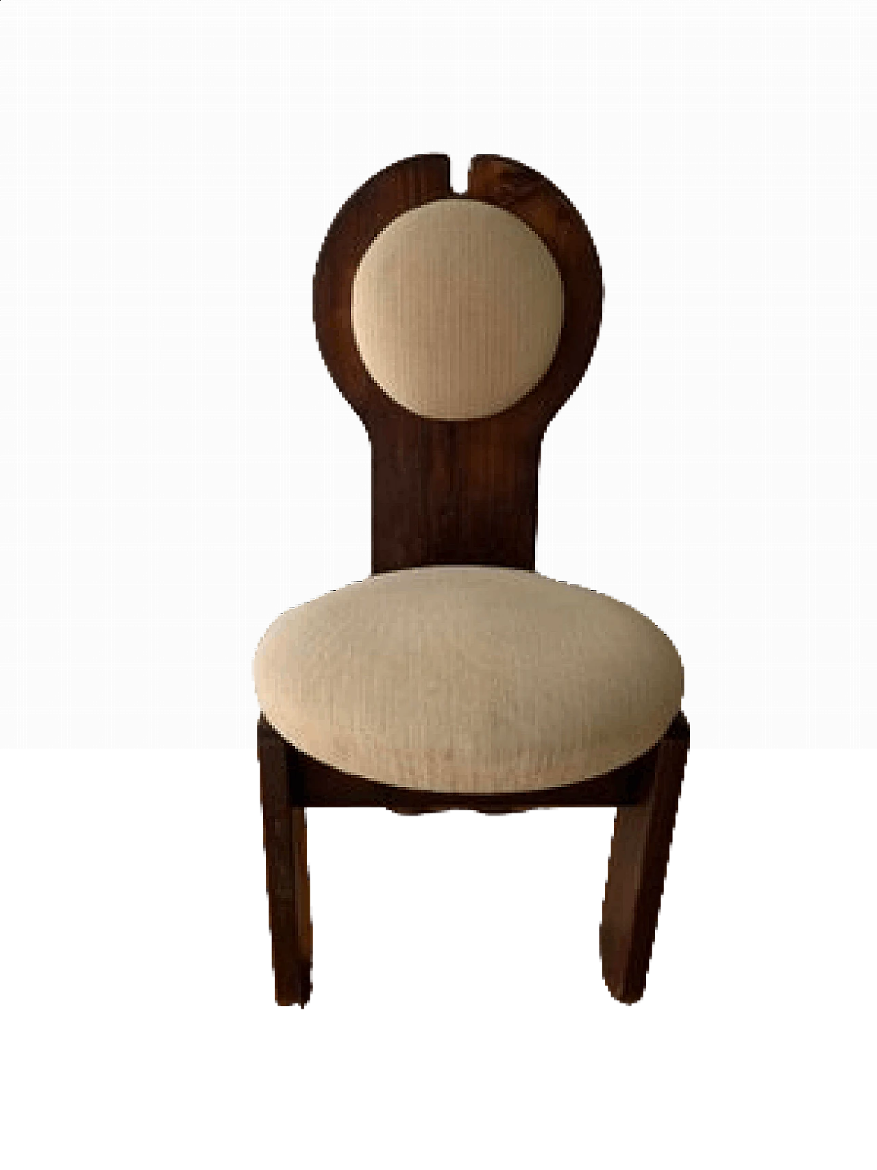 Chair in wood and beige fabric by Maria Szedleczky, 1960s 6