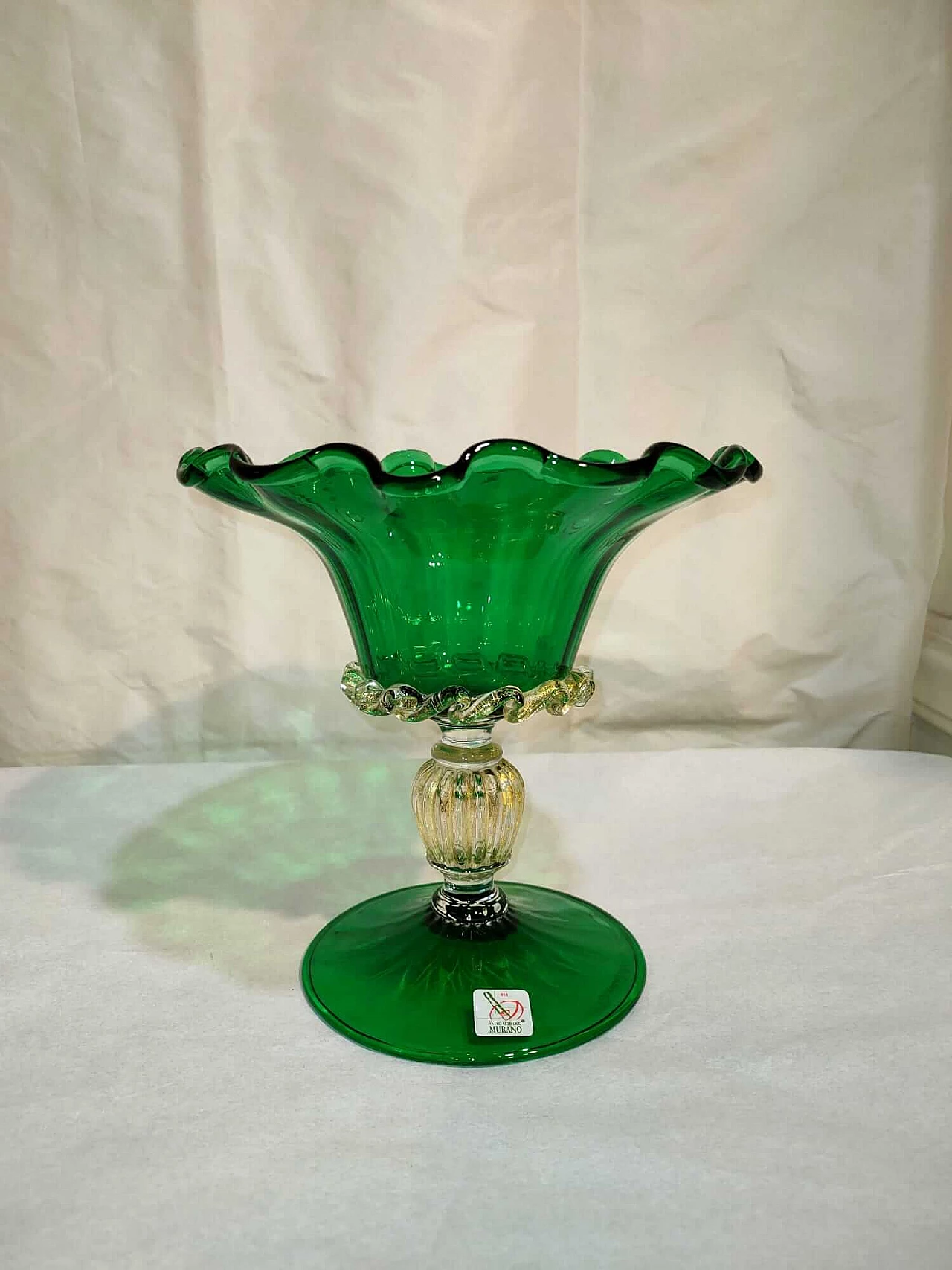 Murano blown glass chalice by Fornace Formentello, 1980s 2