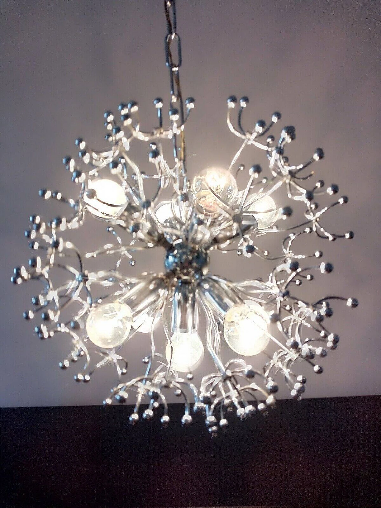 Chandelier attributed to Sciolari, 1970s 5