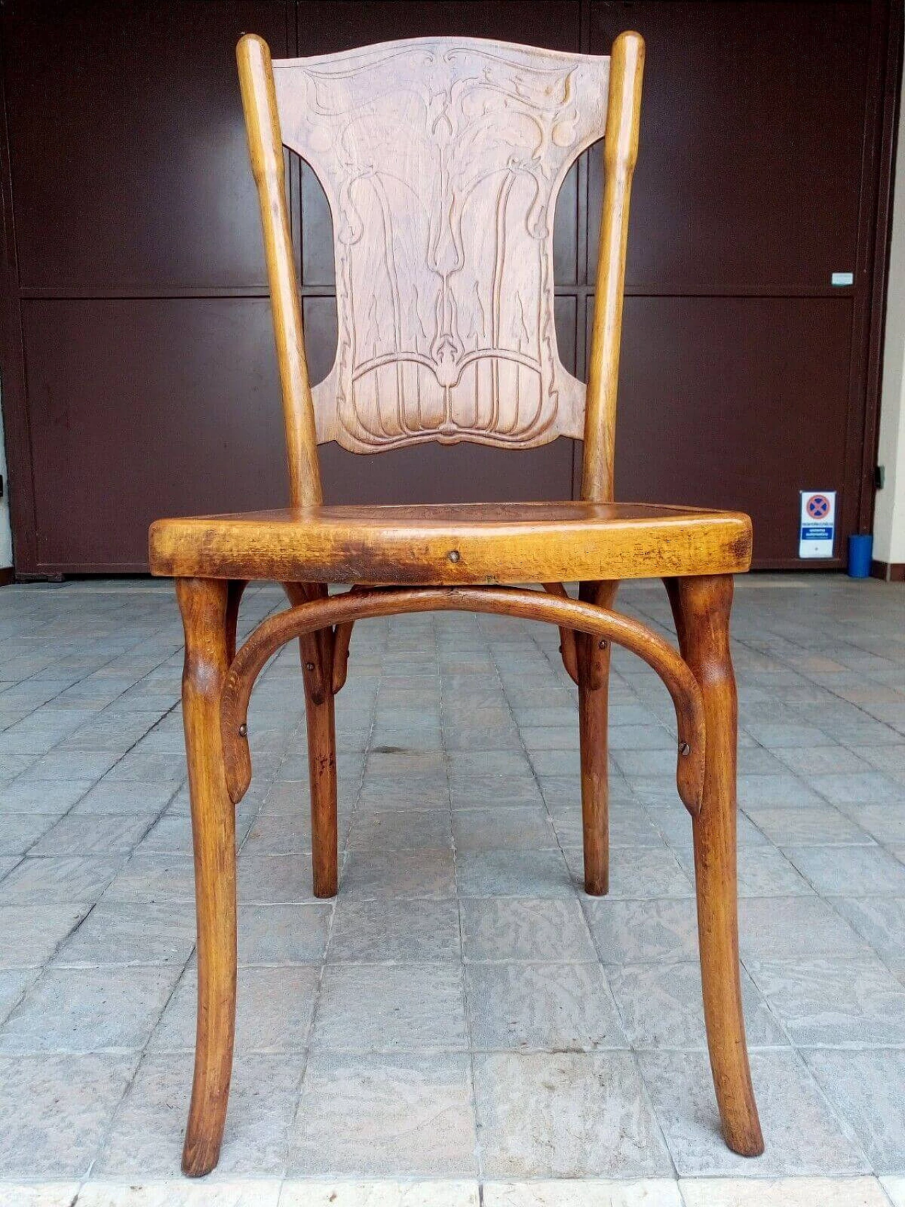 4 Wooden chairs by Jacob and Joseph Kohn, early 20th century 3