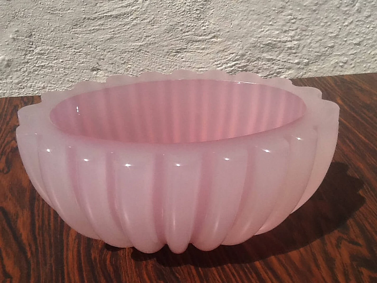 Vaso in vetro rosa di Archimede Seguso, anni '60 1