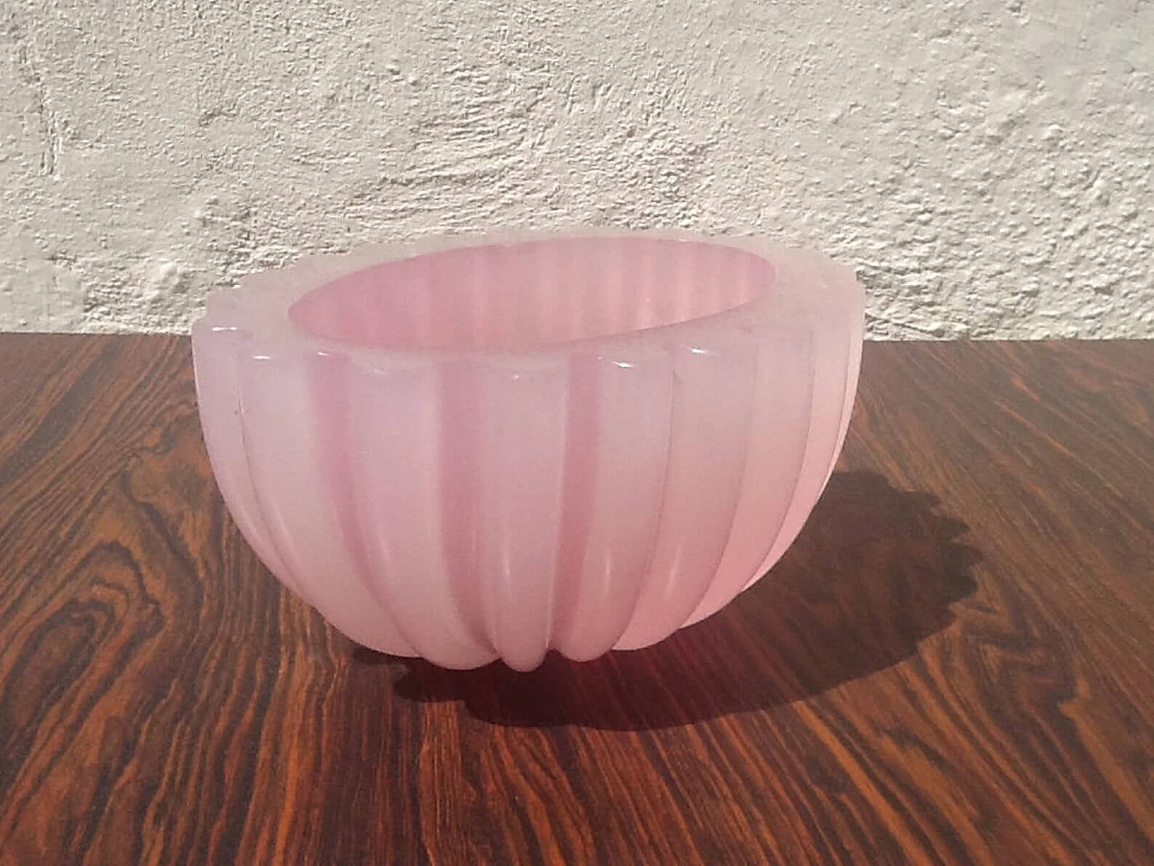 Vaso in vetro rosa di Archimede Seguso, anni '60 6