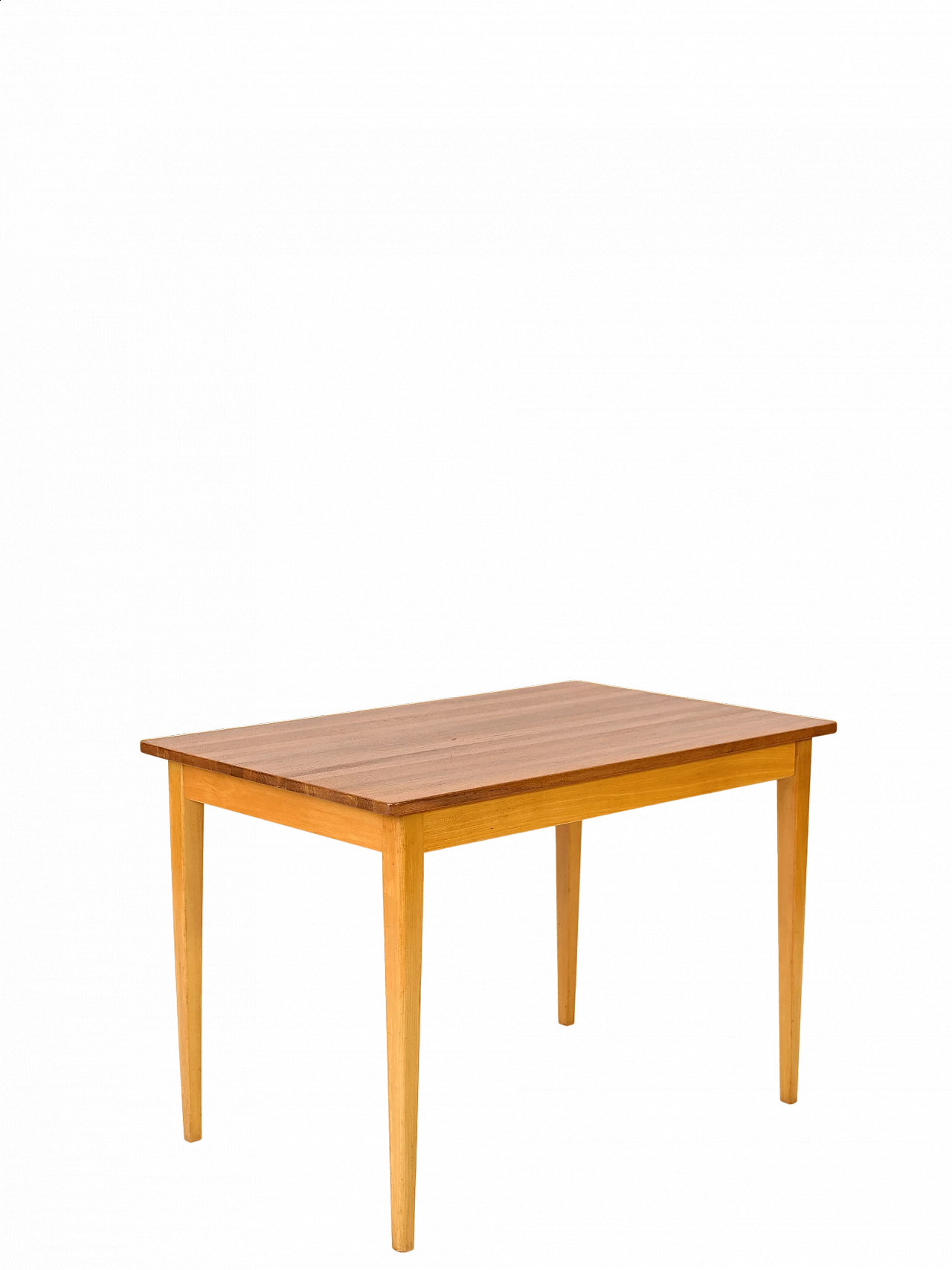 Scandinavian teak dining table with conical legs, 1960s 9