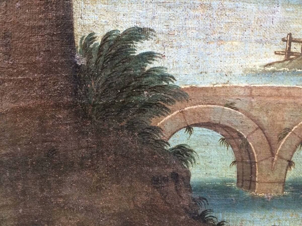 Fantasy landscape with ruins, oil on canvas, late 18th century 4