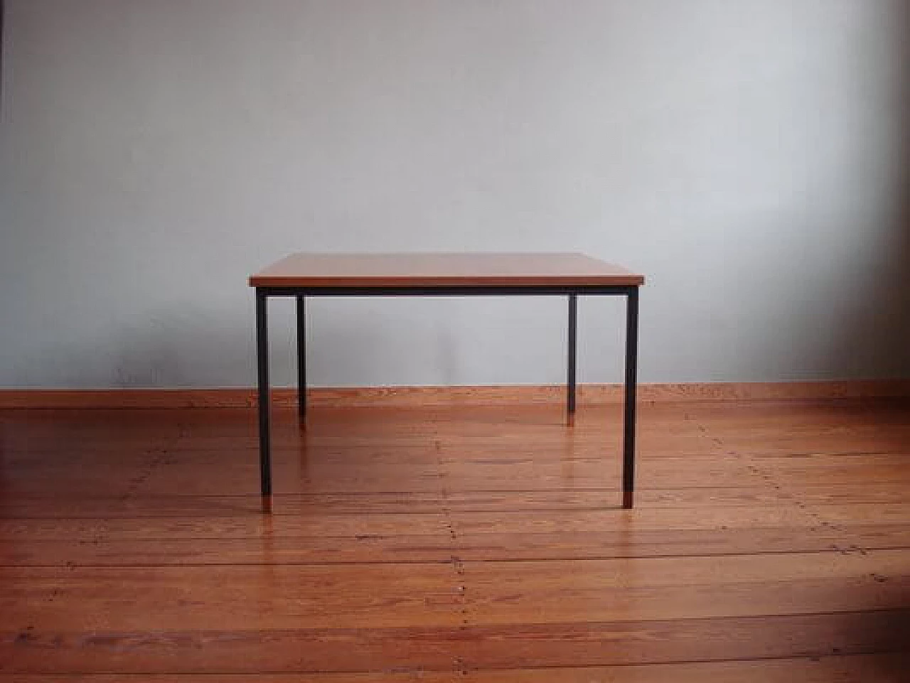 Square side table in steel and teak by Wilhelm Renz, 1960s 3