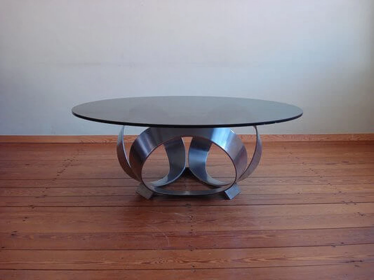 Aluminum and glass side table by Knut Hesterberg, 1960s 4