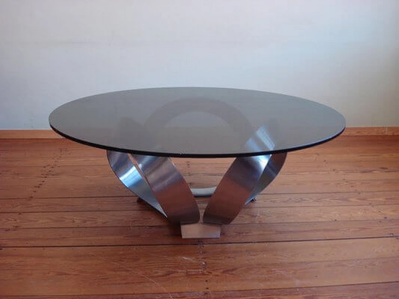 Aluminum and glass side table by Knut Hesterberg, 1960s 8
