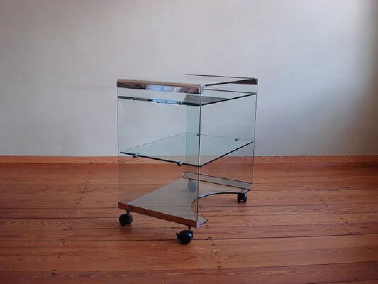 Glass cart by Gallotti & Radice, 1970s 1