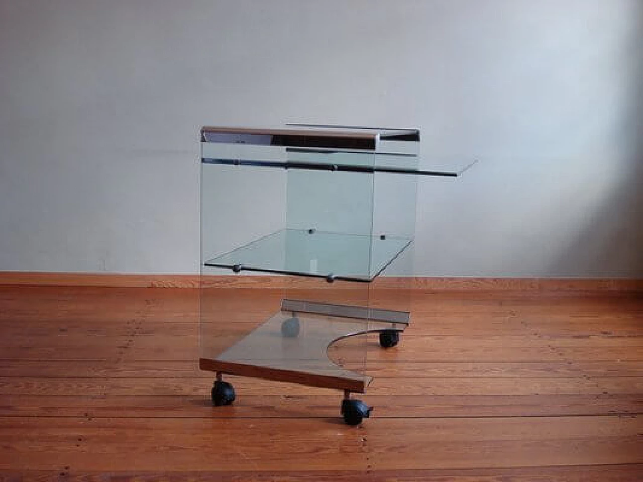 Glass cart by Gallotti & Radice, 1970s 2