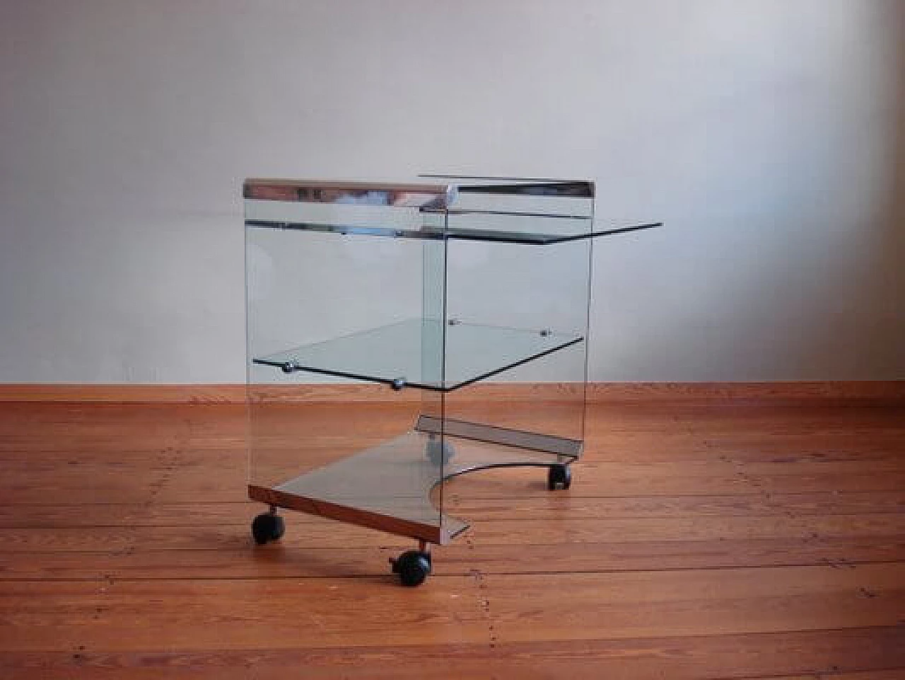 Glass cart by Gallotti & Radice, 1970s 3