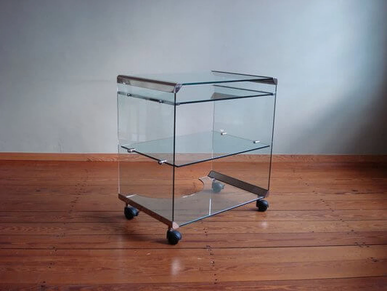 Glass cart by Gallotti & Radice, 1970s 8