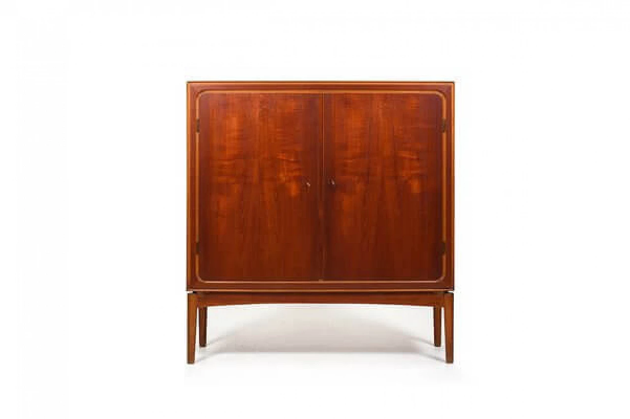 Two-door cabinet in teak and birchwood, 1950s 1