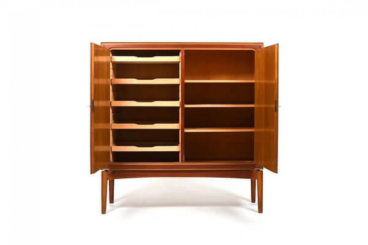 Two-door cabinet in teak and birchwood, 1950s 3