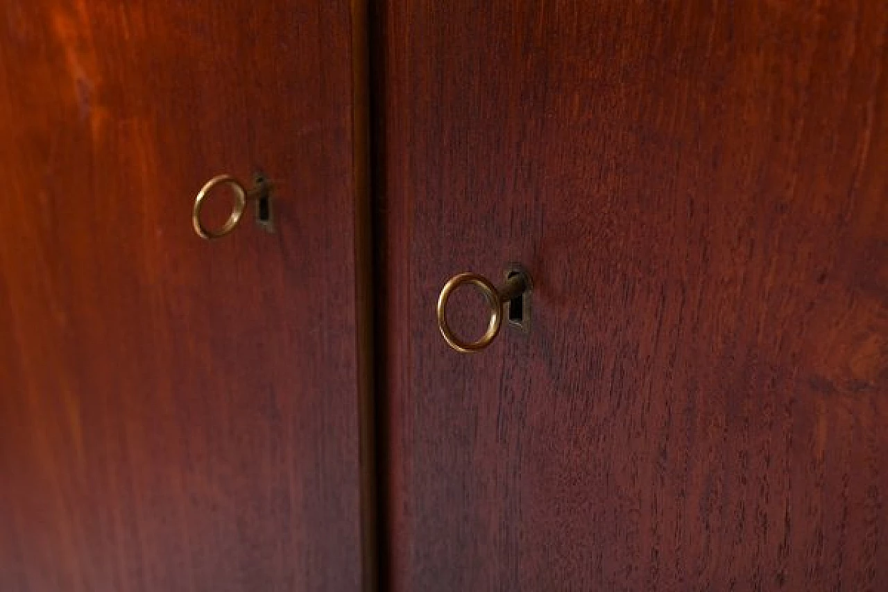 Two-door cabinet in teak and birchwood, 1950s 7