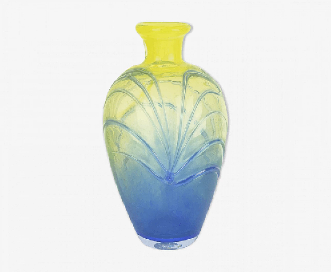 Amphora glass vase by Jirí Suhájek for Mstisov Moser, 1970s 1