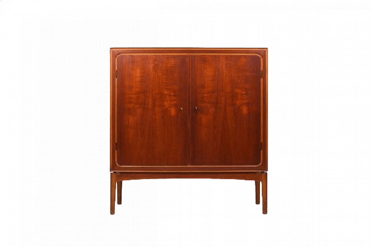 Two-door cabinet in teak and birchwood, 1950s 12