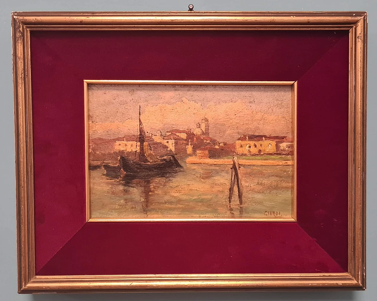 Oil on panel painting of Venice by Guglielmo Ciardi, late 19th century 1