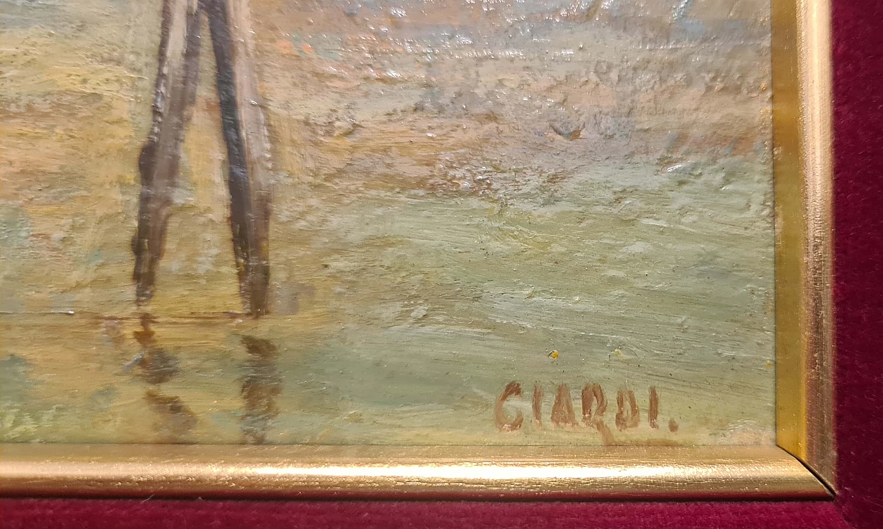 Oil on panel painting of Venice by Guglielmo Ciardi, late 19th century 8