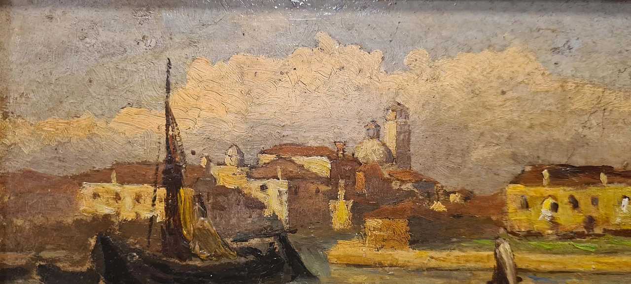 Oil on panel painting of Venice by Guglielmo Ciardi, late 19th century 9