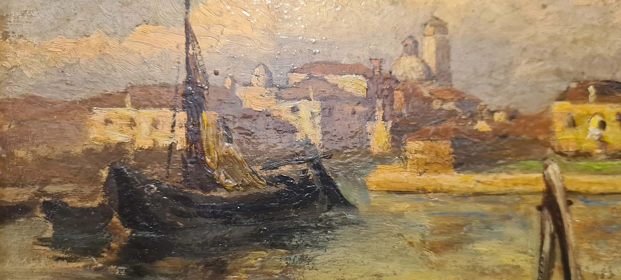 Oil on panel painting of Venice by Guglielmo Ciardi, late 19th century 11