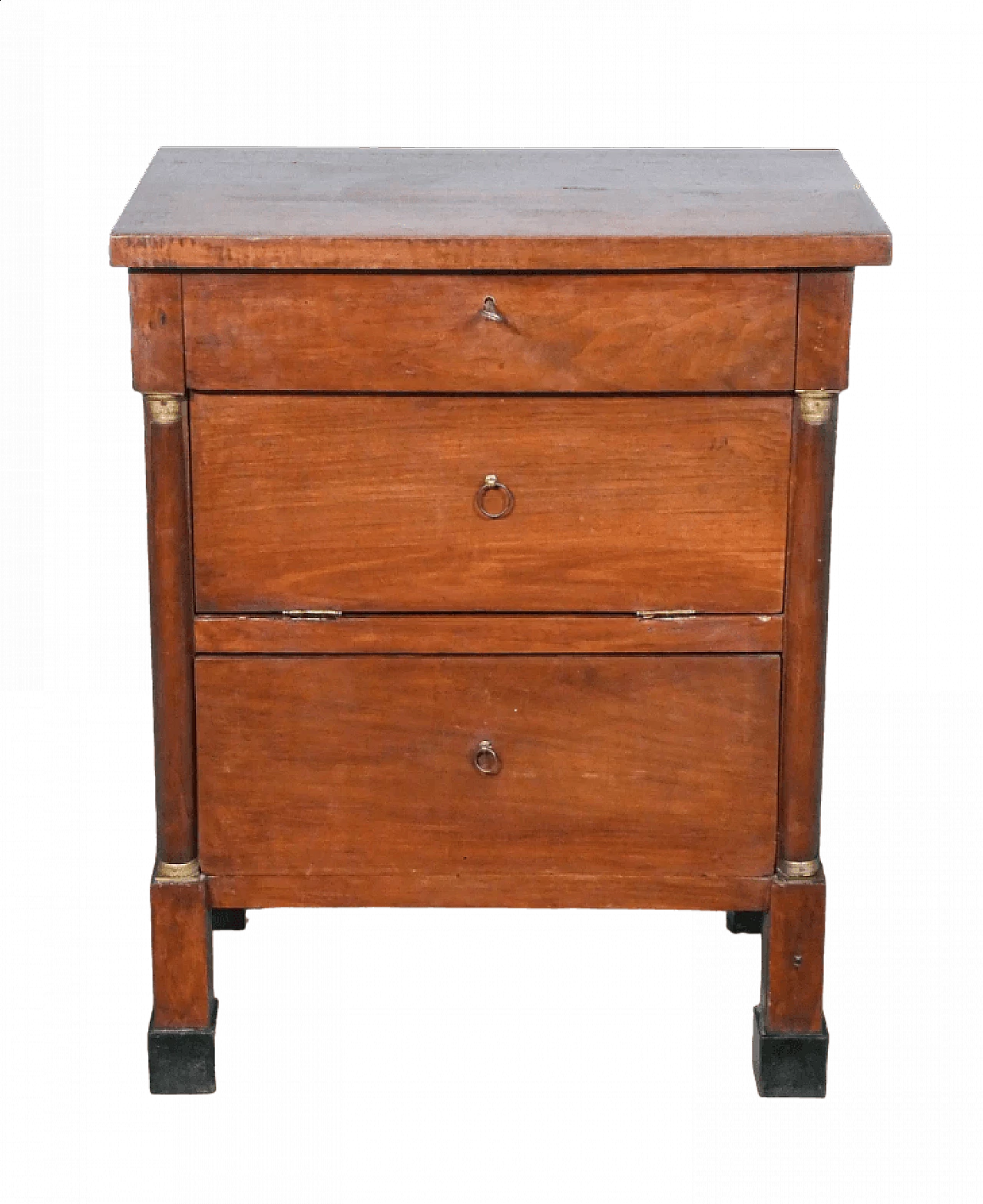 Empire walnut bar cabinet, 19th century 12