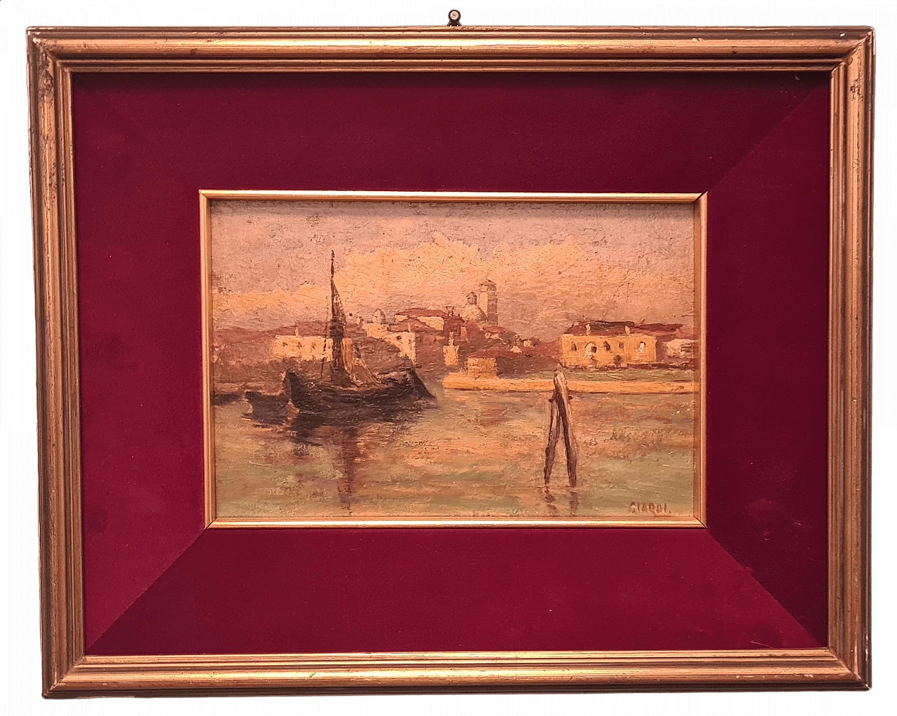 Oil on panel painting of Venice by Guglielmo Ciardi, late 19th century 13