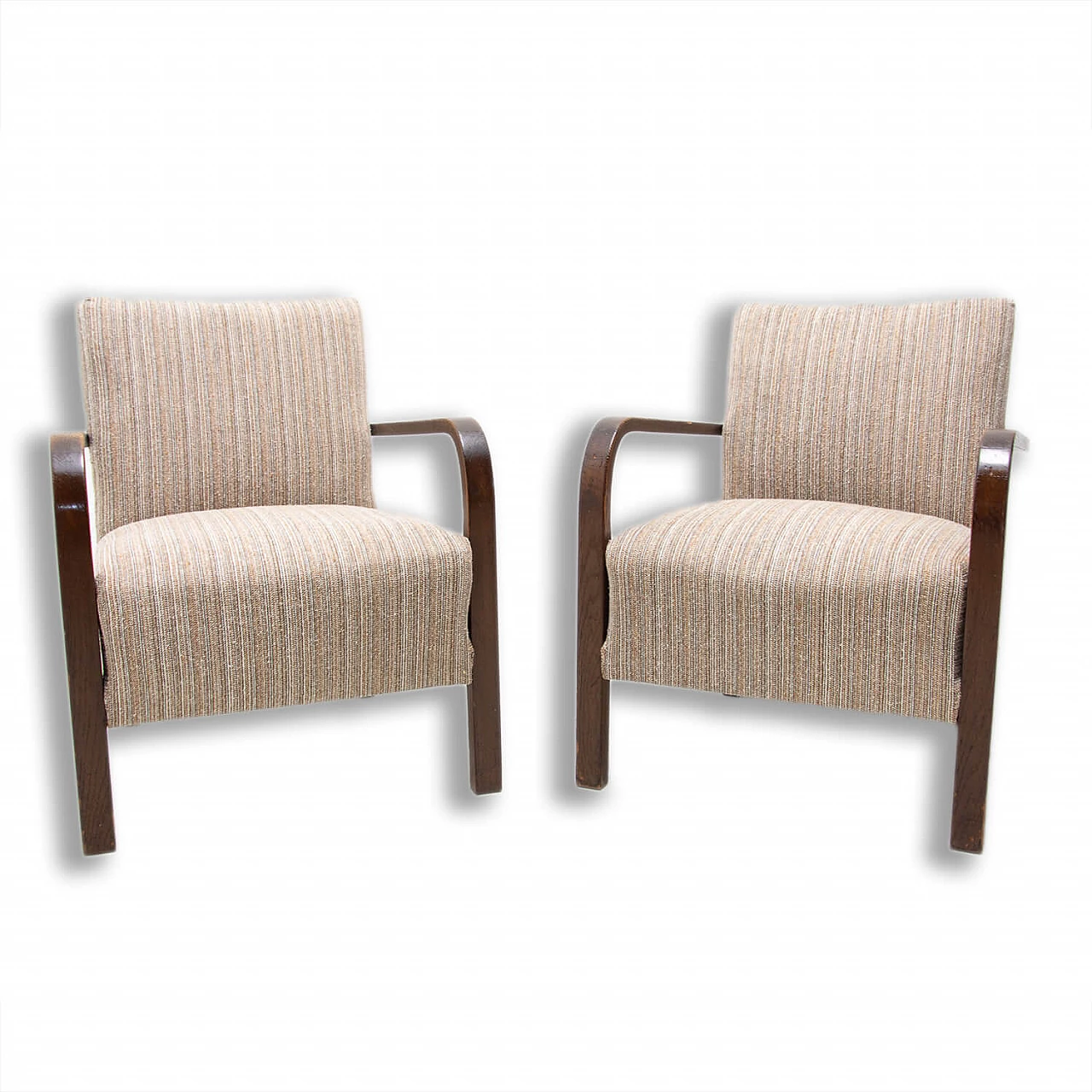 Pair of Art Deco bentwood armchairs, 1930s 1