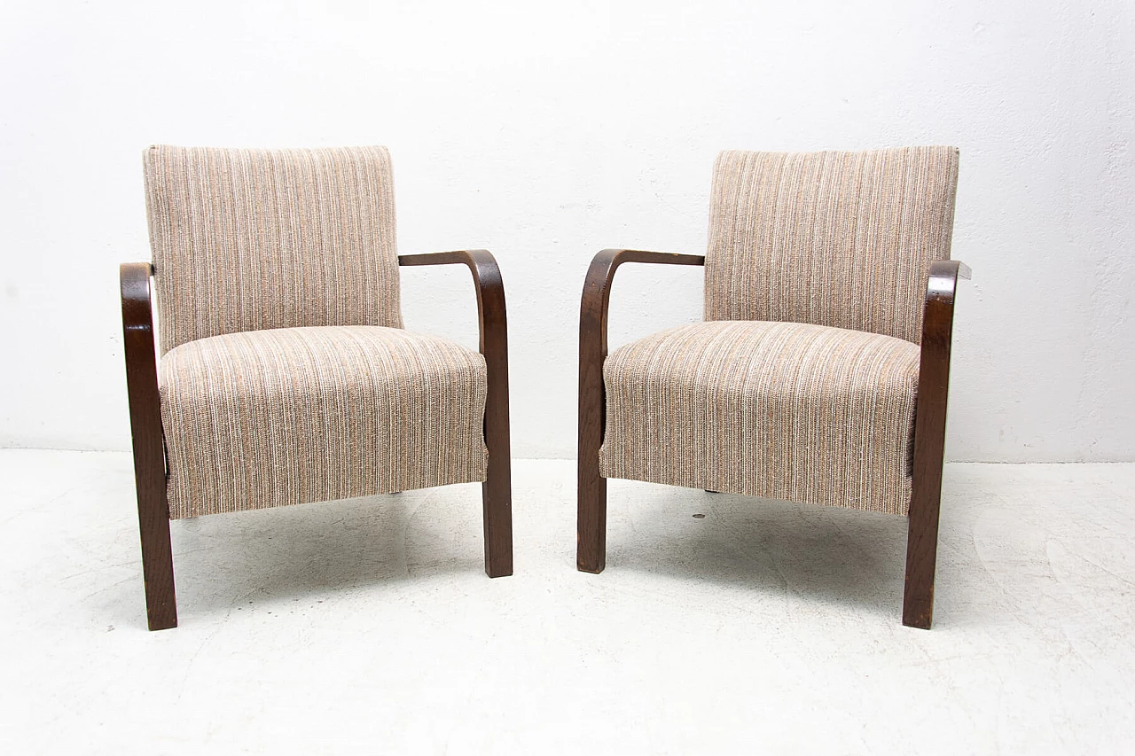 Pair of Art Deco bentwood armchairs, 1930s 2