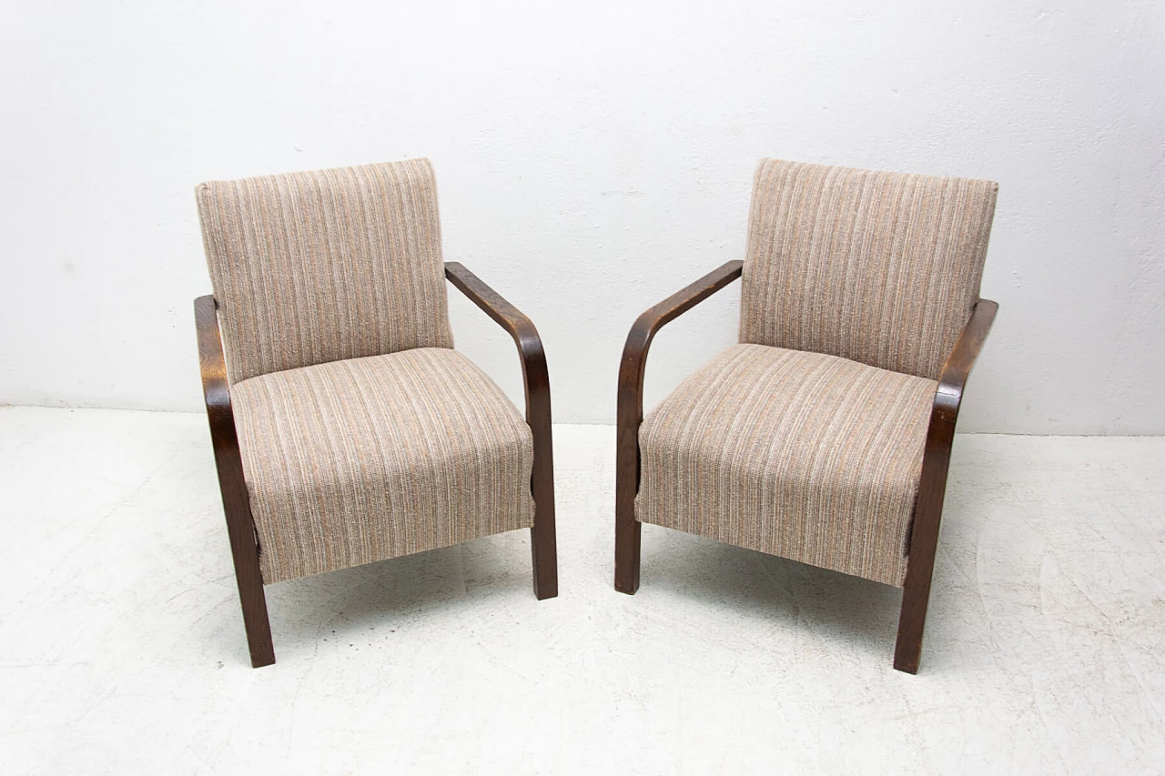 Pair of Art Deco bentwood armchairs, 1930s 3