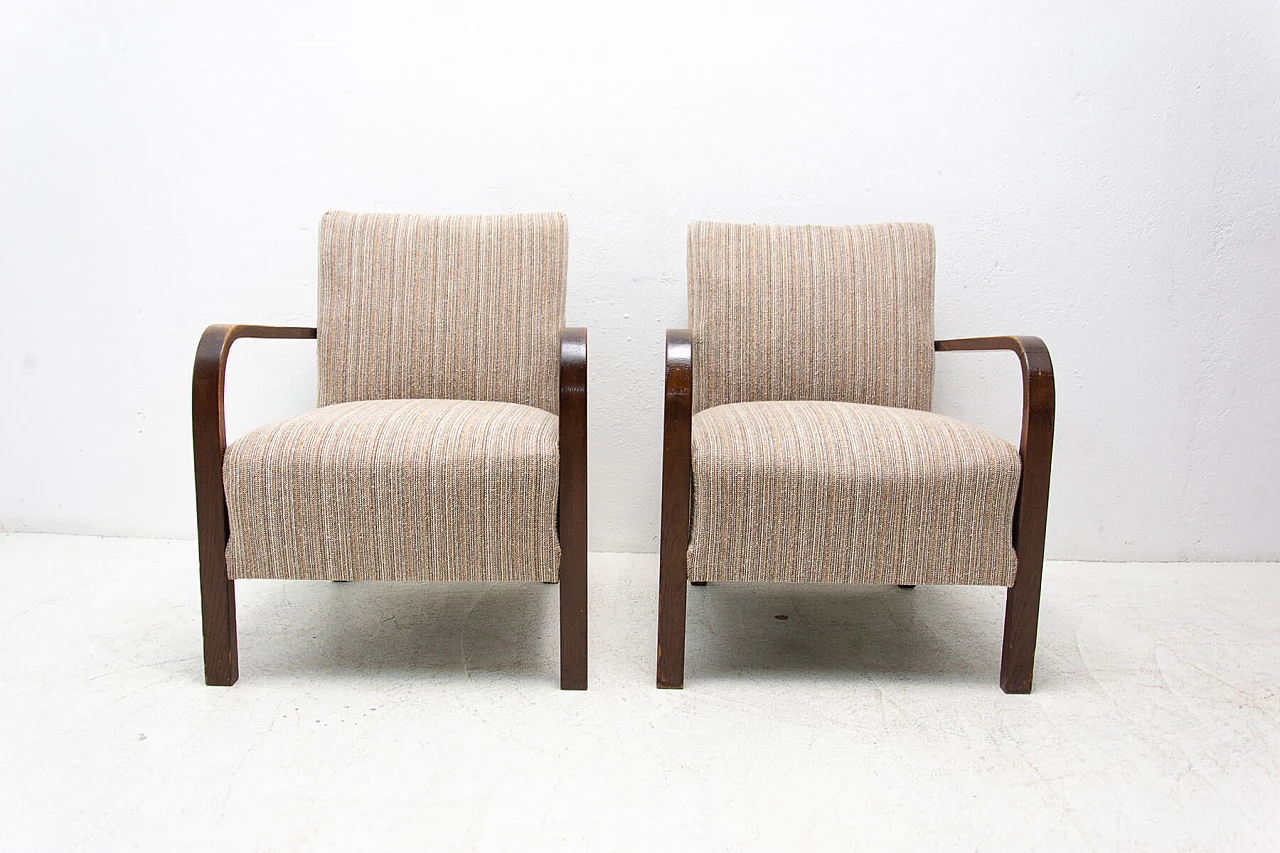 Pair of Art Deco bentwood armchairs, 1930s 8