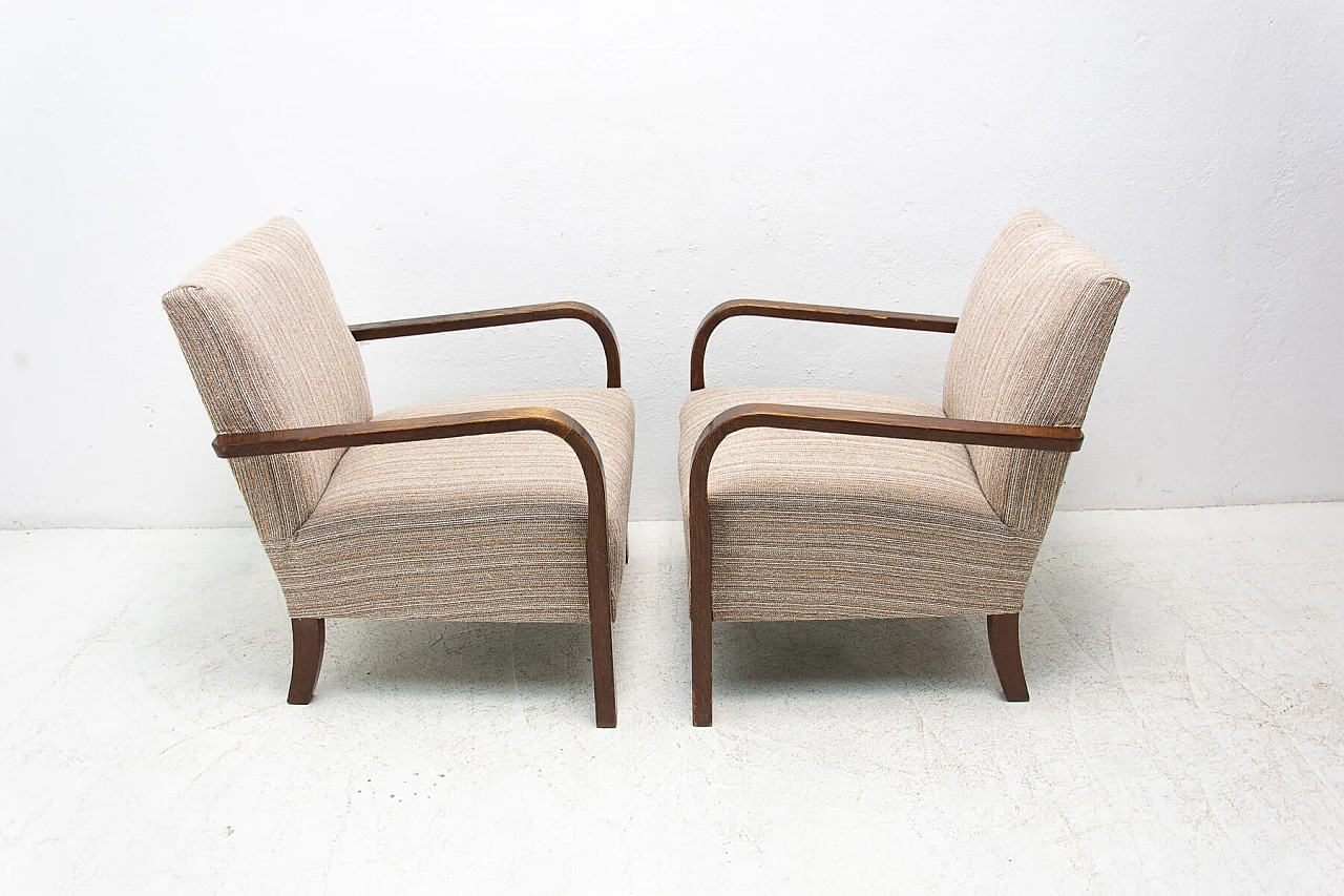 Pair of Art Deco bentwood armchairs, 1930s 11