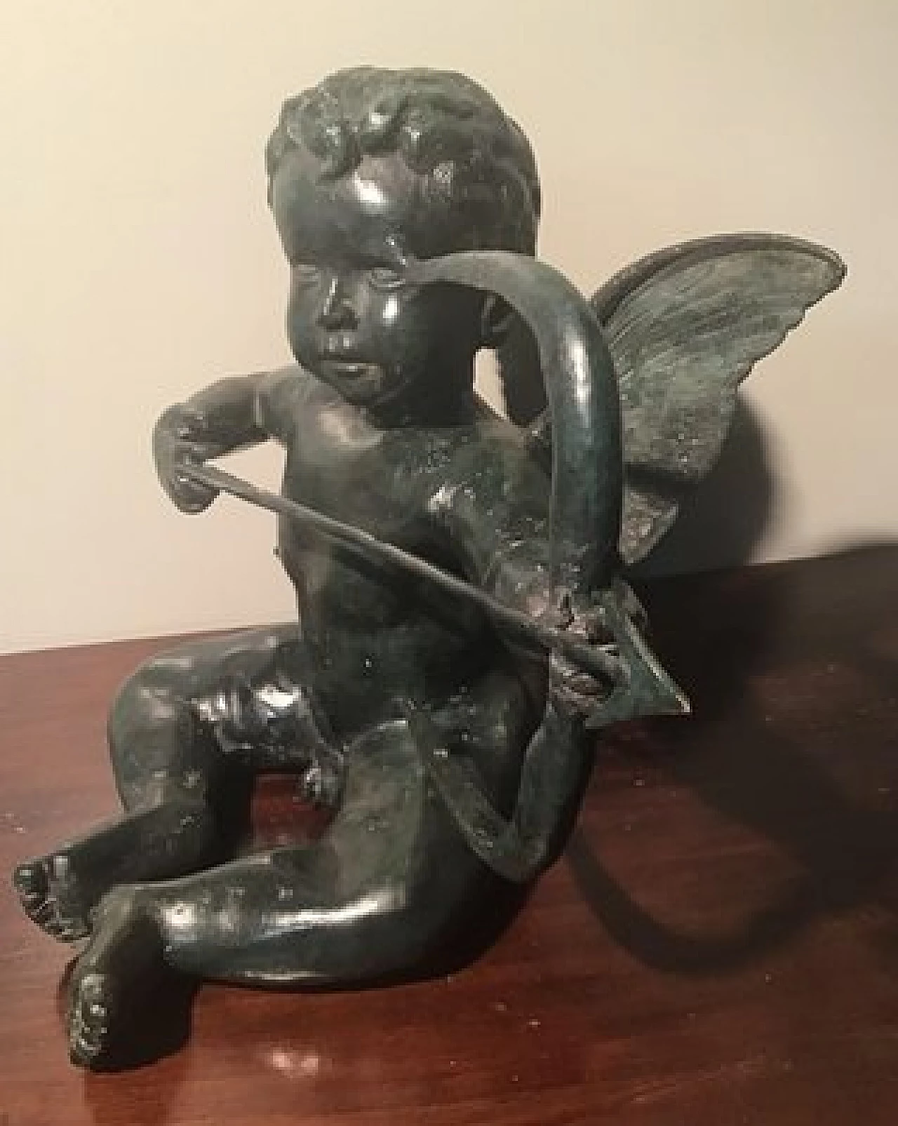 Statua in bronzo raffigurante Cupido Art Déco, anni '20 1