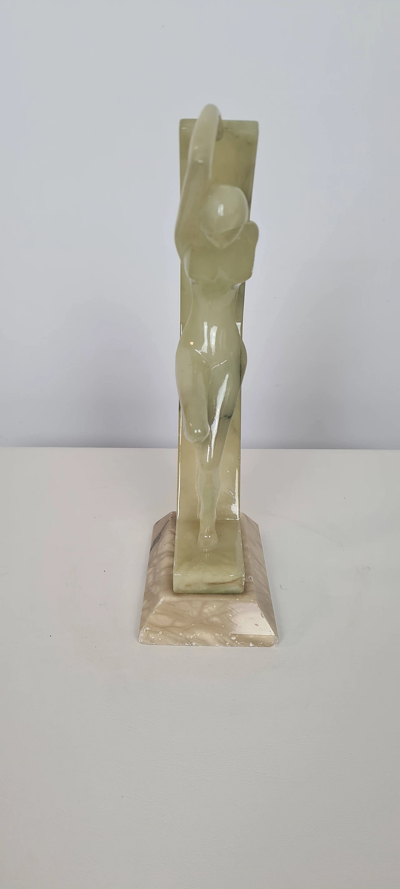 Art Deco alabaster sculpture of a woman, 1920s 2