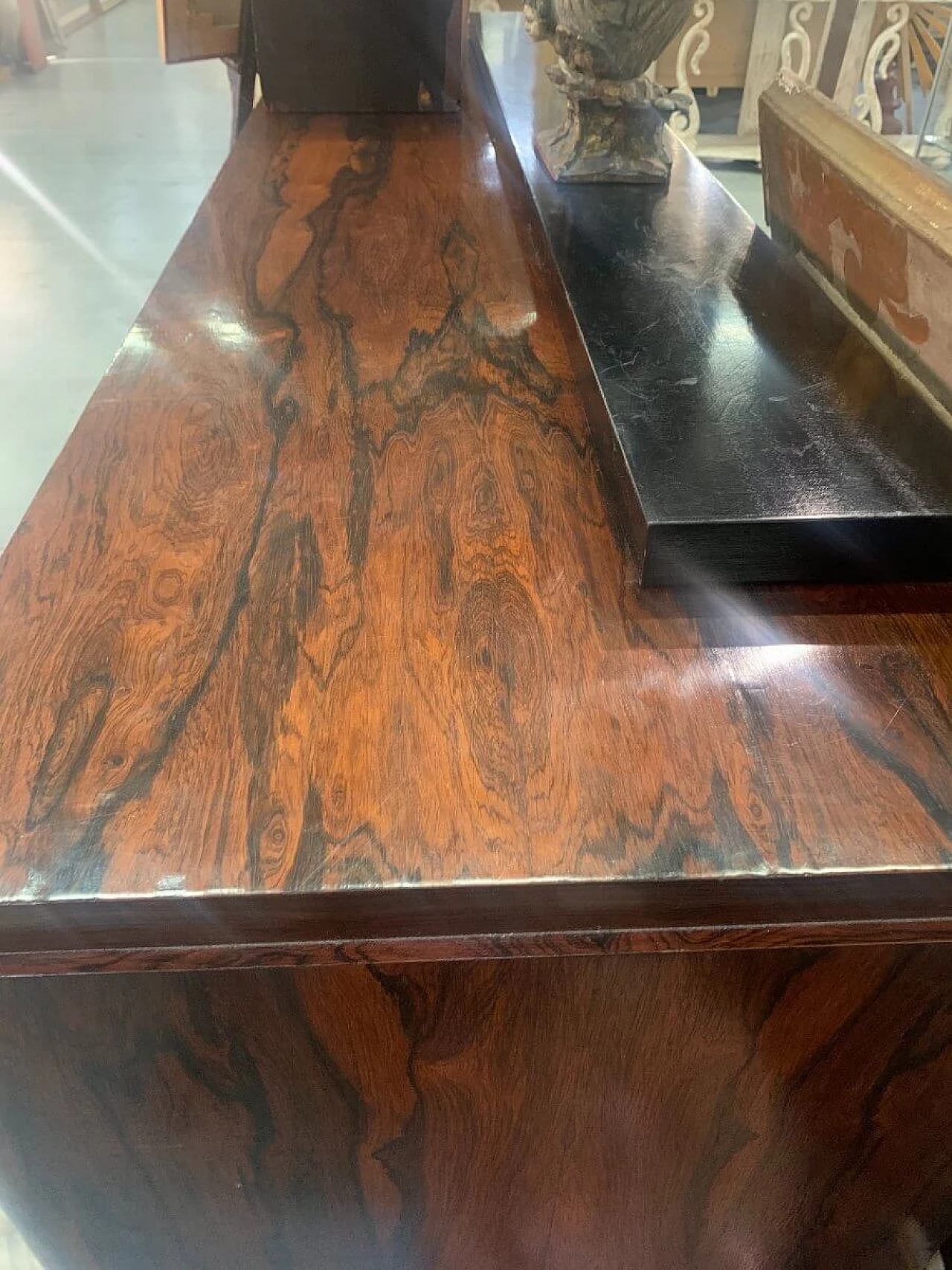 Art Deco rosewood sideboard with sea animals decoration, 1930s 3