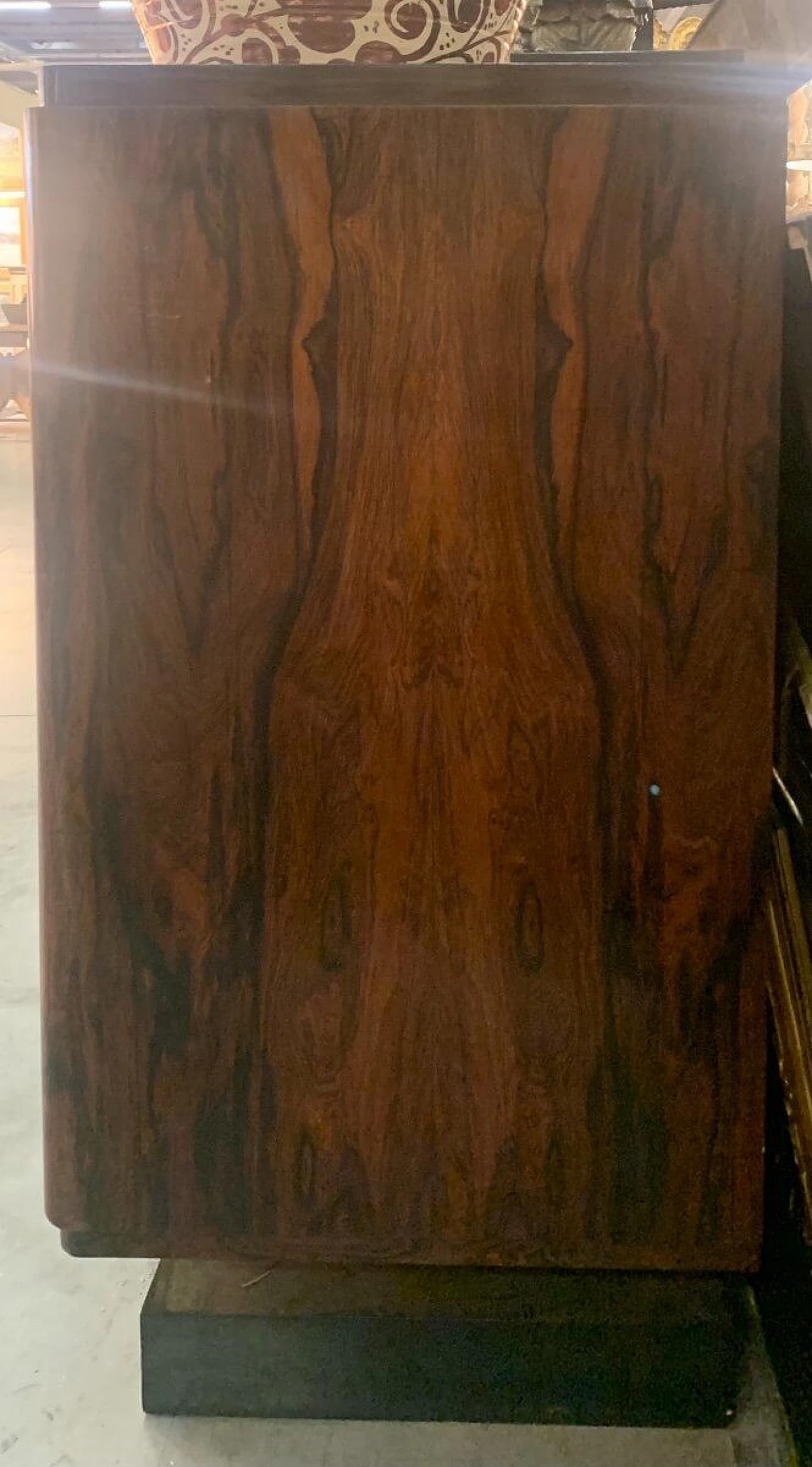 Art Deco rosewood sideboard with sea animals decoration, 1930s 11