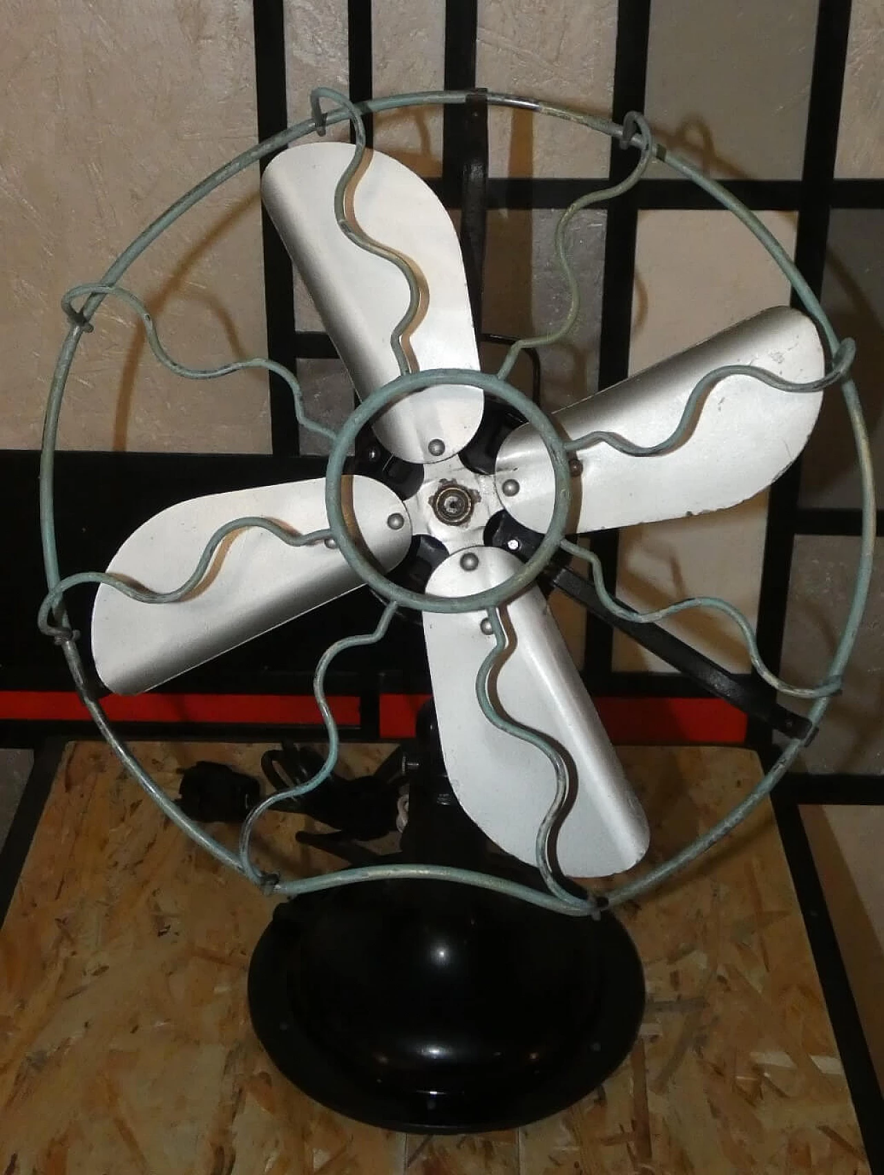 Cast iron and iron fan by Ercole Marelli, 1920s 4