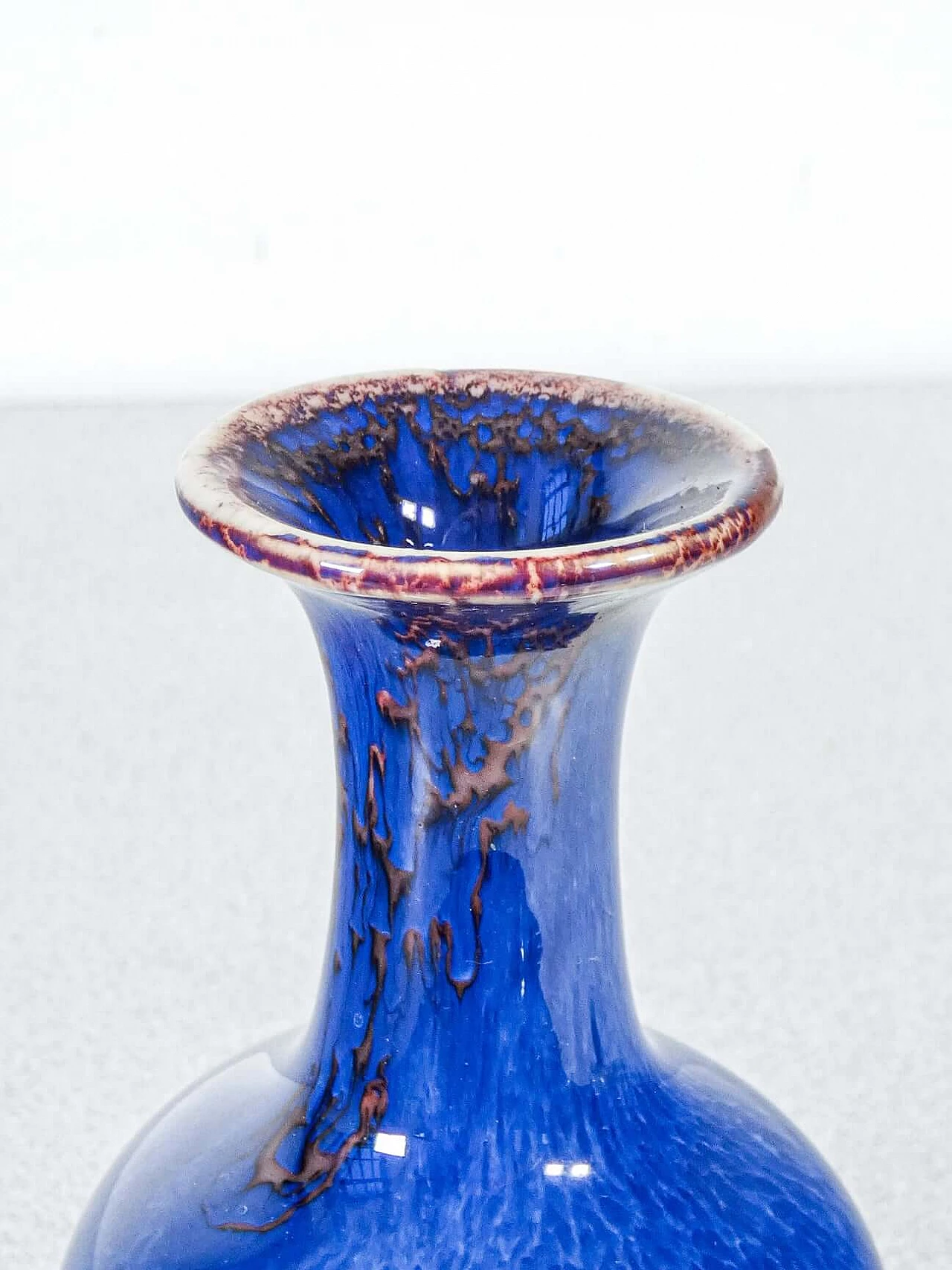 Polychrome ceramic and enamel vase 3